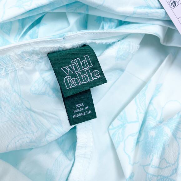 Wild Fable Women's Bow Back Mini A Line Dress Sky Blue Floral Size XXL - Picture 5 of 6